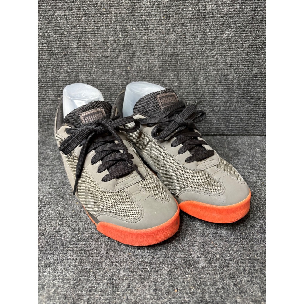 Puma Roma Mens 7C Grey Orange Mesh Low Top Sneakers 362243-03